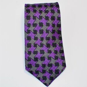 Emanuel Ungaro Purple and Gray Patterned Tie